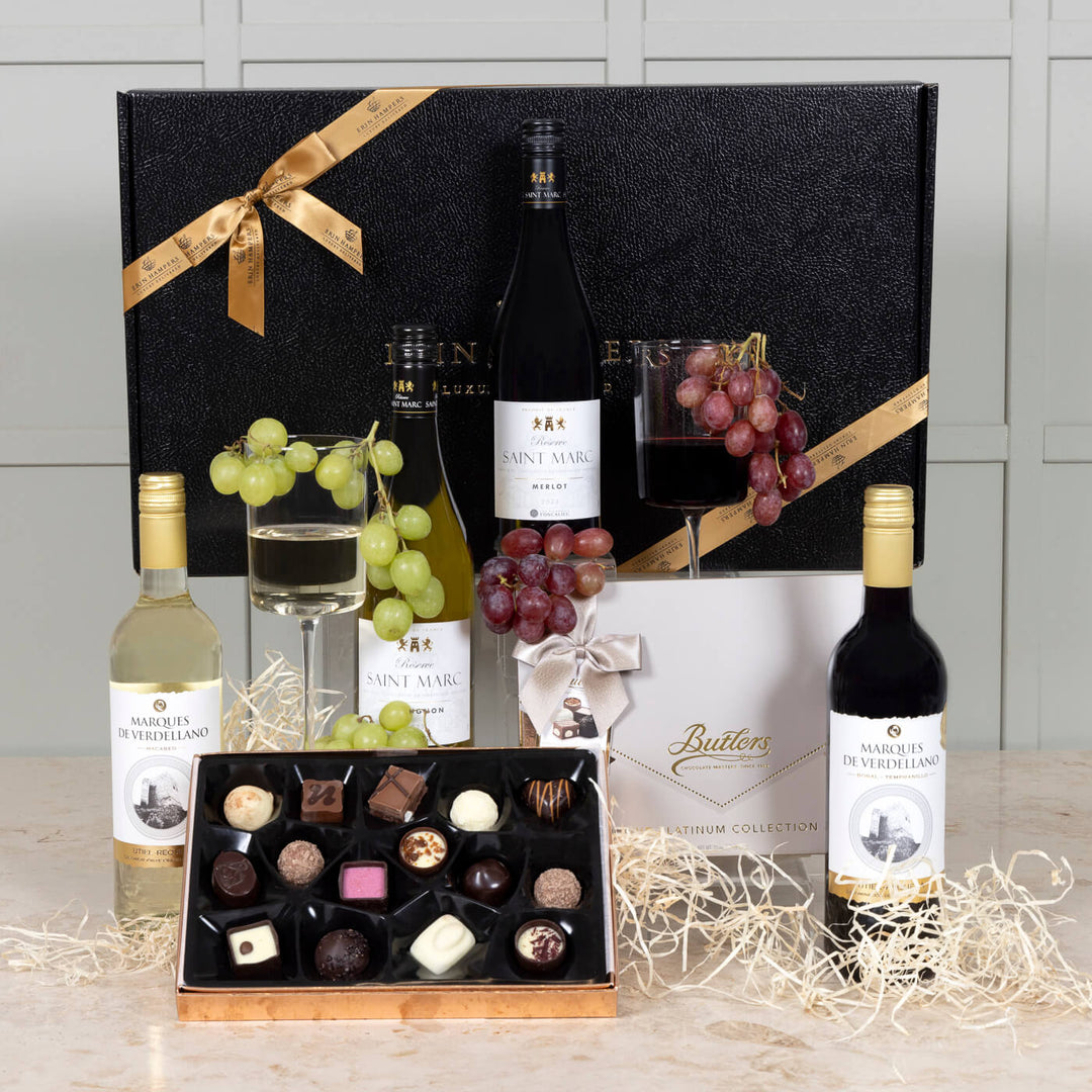 Wine And Chocolates Hamper | Wine Gifts | Christmas Gifts – Erin Hampers