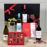 Luxury Four Bottle Wine And Chocolates Hamper